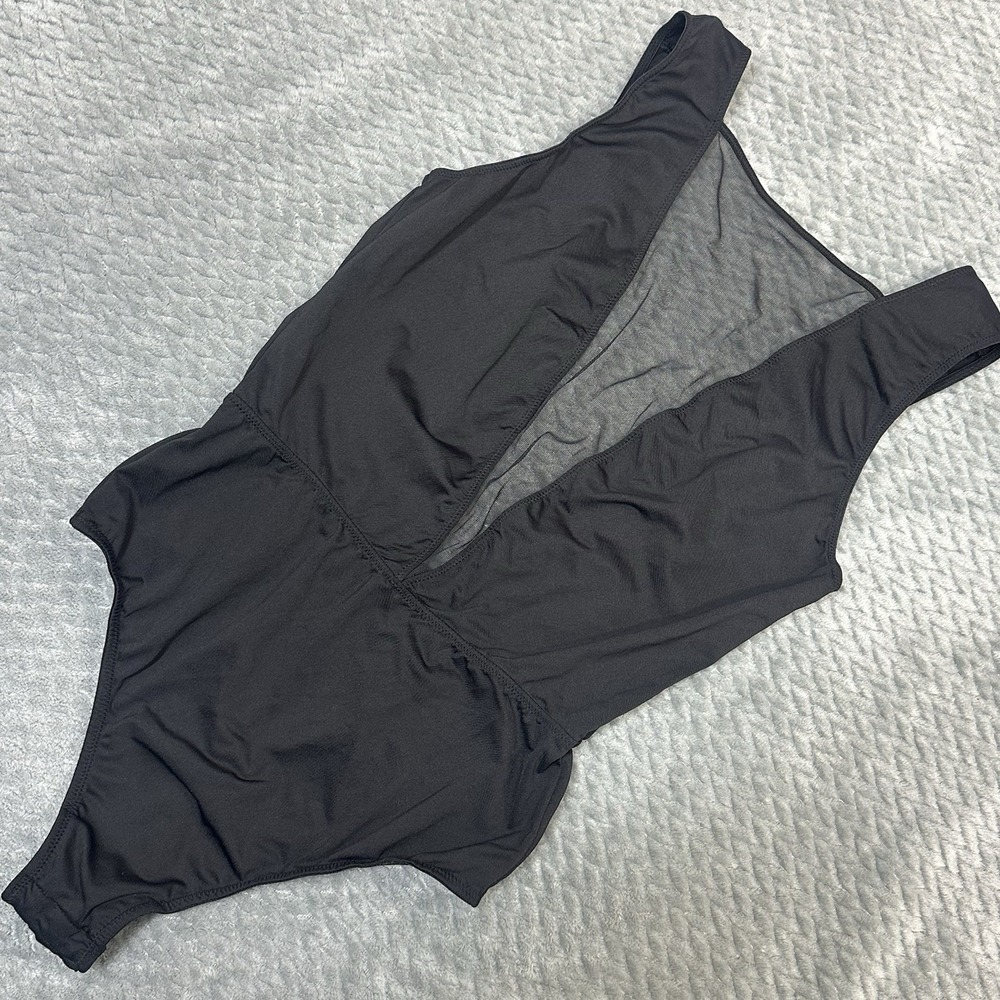 Victorias Secret Bodysuit V Neck Plunge Snap Thong Baby Doll Top One Piece Small